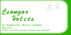 csongor holics business card